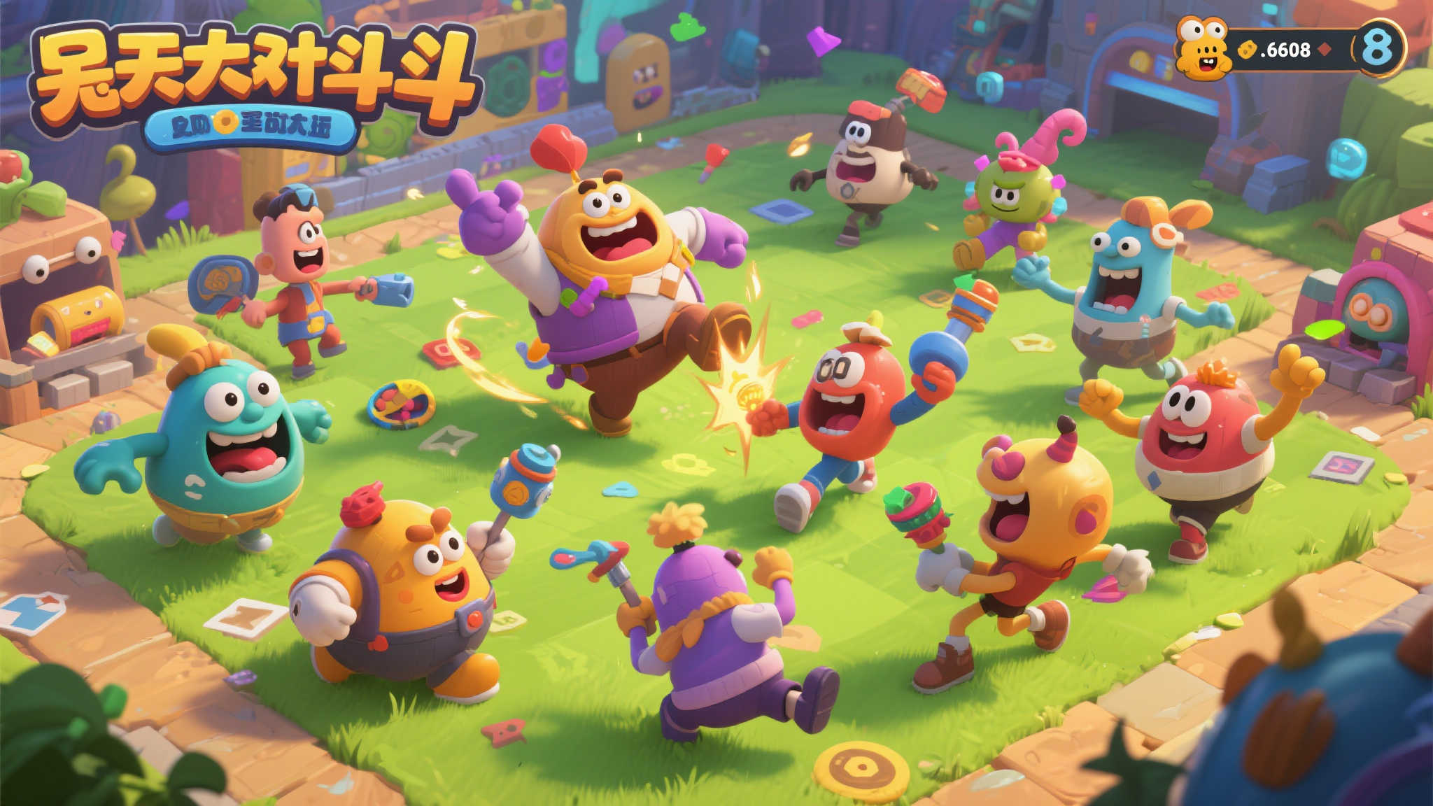 Steam新作《呆呆大乱斗》首发免费领取:欢乐多人对战,谁能笑到最后! 《呆呆大乱斗》是一款以搞笑为核心的多人在