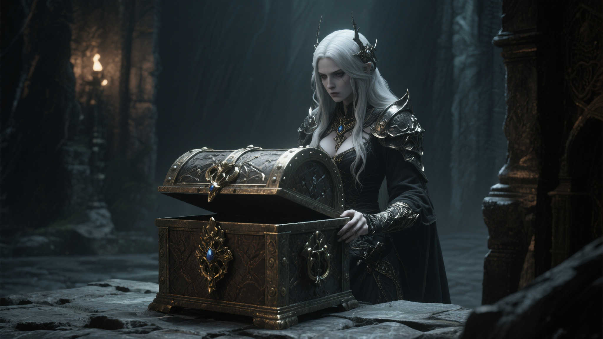 玩家揭秘《黑暗之魂》初代未公开CG:“巨型宝箱”葛维艾薇雅的隐藏故事 结合葛维艾薇雅的角色背景,她作为一个孤独